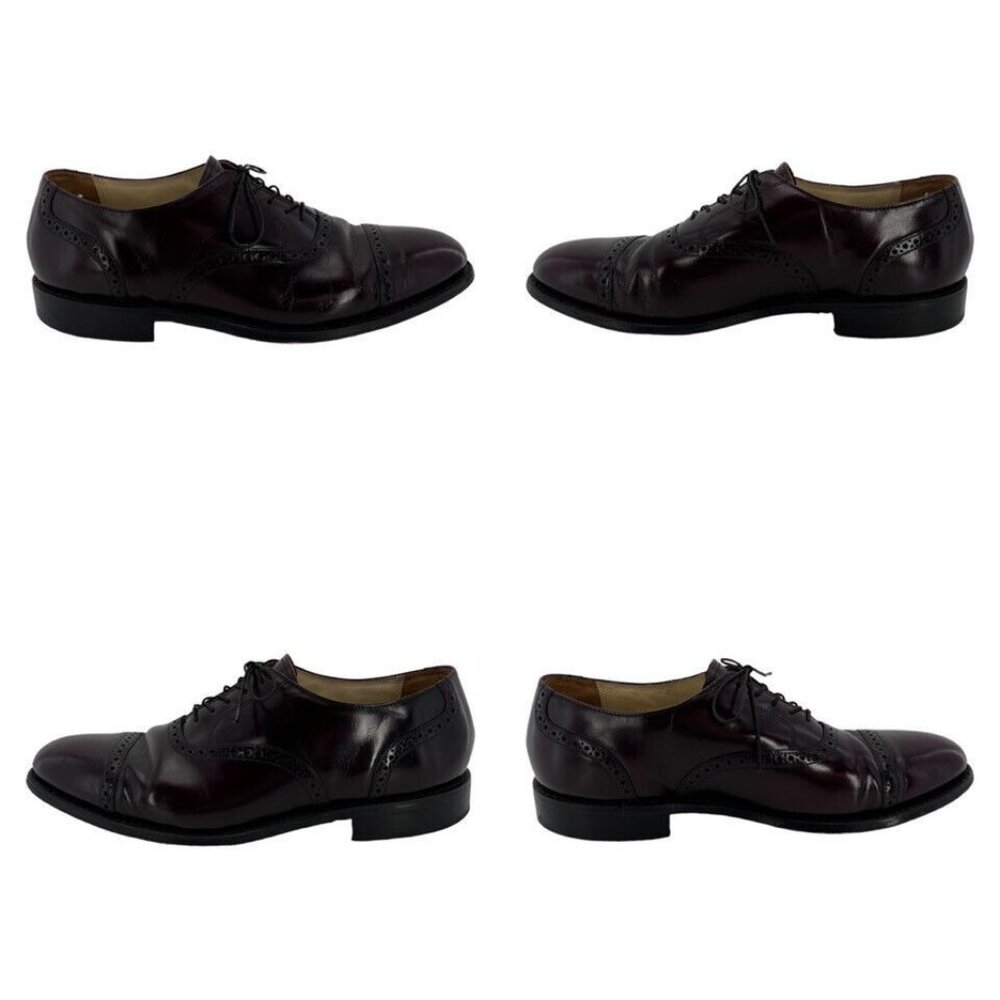 Bostonian Shoe Mens Size 11.5 D Burgandy Impressions Cap Toe Oxfords - Picture 5 of 7